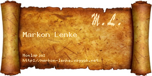 Markon Lenke névjegykártya